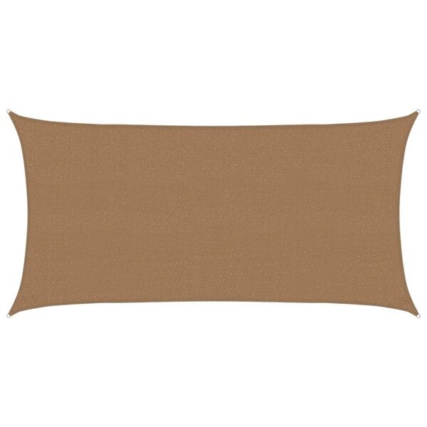 vidaXL Voile d'ombrage 160 g/m² Taupe 2 5x5 m PEHD
