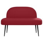 vidaXL Banc rembourré avec dossier Bordeaux 110 x 60 x 76 cm