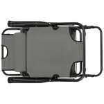 vidaXL Chaises longues pliables 2 Pièces avec repose-pied Acier Gris