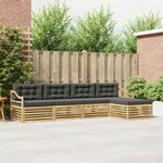 vidaXL Ensemble de canapés d'extérieur 5 Pièces Blanc et anthracite