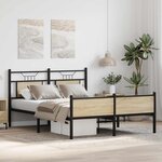 vidaXL Cadre de lit sans matelas chêne sonoma 140x190 cm