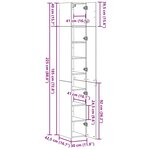 vidaXL Haut Armoire avec tiroir chêne artisanal 30 x 42.5 x 185 cm