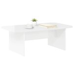 vidaXL Table basse Blanc brillant 93 x 53 x 33 cm Bois d'ingénierie