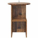 vidaXL Table d'appoint Bois ancien Ø 39 5 x 55 cm Bois d'ingénierie