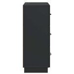 vidaXL Armoire à tiroirs Noir 66 x 34 5 x 87 cm Bois d'ingénierie