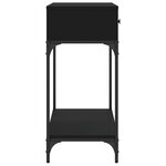 vidaXL Table console noir 100x34 5x75 cm bois d'ingénierie