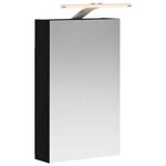 vidaXL Armoire Miroir de Salle de Bain Chêne noir 30 x 10 5 x 50 cm