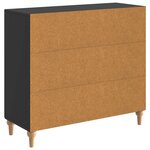 vidaXL Buffet Noir 89 x 34 5 x 80 cm Bois d'ingénierie