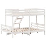 vidaXL Lit superposé sans matelas 90x200/140x200 cm blanc bois massif