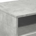 vidaXL Table basse avec lumières LED gris béton 90x49x40 cm