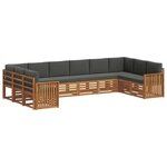 vidaXL Ensemble de canapé d'angle 10 Pièces Naturel et Anthracite