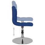 vidaXL Chaise pivotante de salle à manger Bleu Tissu