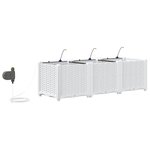 vidaXL Pots de jardin Blanc 120 x 40 x 37.5 cm Acier