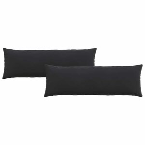 vidaXL Coussins de canapé 2 Pièces Noir 120 x 40 cm