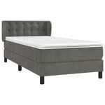 vidaXL Sommier à lattes de lit avec matelas Gris foncé 100x200 cm