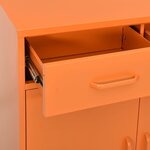 vidaXL Armoire de rangement Orange 80x35x101 5 cm Acier