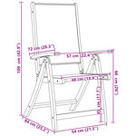 vidaXL Chaises pliables de jardin lot de 4 bois d'acacia et textilène