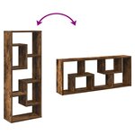 vidaXL Étagère murale Chêne fumé 36x16x90 cm Bois d'ingénierie