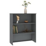 vidaXL Dessus de buffet HAMAR Gris foncé 85x35x100 cm Bois de pin