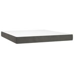 vidaXL Sommier à lattes de lit avec matelas LED Gris foncé 160x200 cm