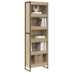 vidaXL Bibliothèque 2 Pièces Sonoma 80 x 30 x 155 cm Bois d'ingénierie
