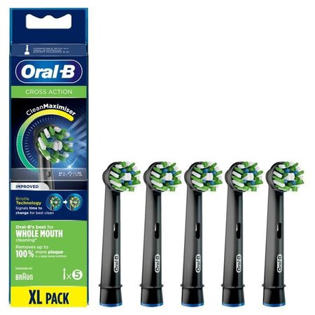 Oral-b crossaction brossette avec cleanmaximiser  noire  5