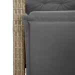 vidaXL Ensemble de bistro 3 Pièces avec coussins beige résine tressée