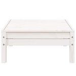 vidaXL Canapé de jardin 3 places et repose-pied blanc bois pin massif