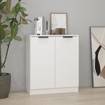 vidaXL Buffet Blanc 60x30x70 cm Bois d'ingénierie