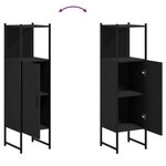 vidaXL Armoire de salle de bain noir 33x33x120 5 cm bois d'ingénierie
