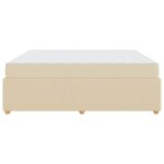 vidaXL Cadre de lit avec matelas avec matelas Crème 180 x 200 cm tissu