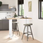 vidaXL Pieds de table de bar Blanc 2 pièces 40 x (110-111) cm Acier