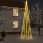 vidaXL Sapin de Noël avec piquet 1134 LED Blanc chaud 800 cm