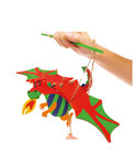 Marionnette Dragon à assembler en bois 40 cm