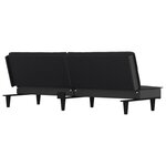 vidaXL Canapé-lit noir tissu