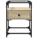 vidaXL Table de chevet chêne sonoma 40x40x55 cm bois d’ingénierie