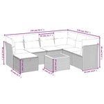 vidaXL Salon de jardin avec coussins 8Pièces mélange beige résine tressée