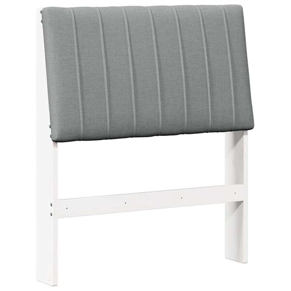 vidaXL Tête de lit capitonnée Gris clair 75 cm Pin massif