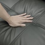 Canapé d'angle gauche fixe - Cuir beige - L 300 x P 231 x H 73 cm - STORM