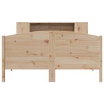 vidaXL Lit bibliothèque sans matelas 135x190 cm bois de pin massif