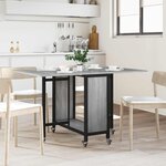 vidaXL Table à manger pliante avec roulettes 130 x 80 x 76 5 cm