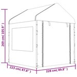 vidaXL Belvédère avec toit blanc 2 28x2 23x2 69 m polyéthylène