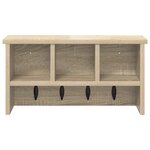 vidaXL Porte-manteau mural avec étagère Montage mural avec stockage Chêne sonoma 50 x 16 x 26 cm