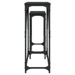 vidaXL Tables console gigognes 2 Pièces noir bois d'ingénierie