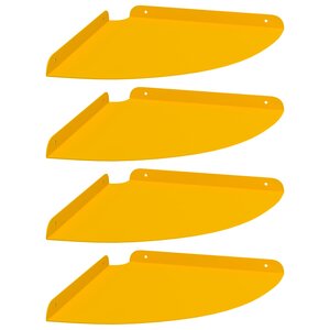 vidaXL Étagère flottante 4 Pièces Jaune moutarde 30 x 30 x 2 cm