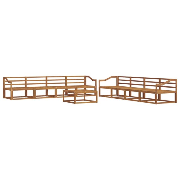 vidaXL Ensemble de canapés d'extérieur 9 Pièces Naturel