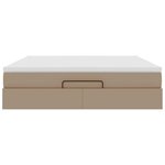 VidaXL Cadre de lit ottoman et matelas cappuccino 160x200cm similicuir