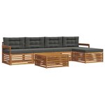 vidaXL Ensemble de canapés d'extérieur 6 pc Naturel et Anthracite