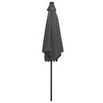 vidaXL Parasol avec LED et mât en aluminium 300 cm Anthracite