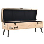 vidaXL Banc de rangement 110 cm Bois de sapin massif